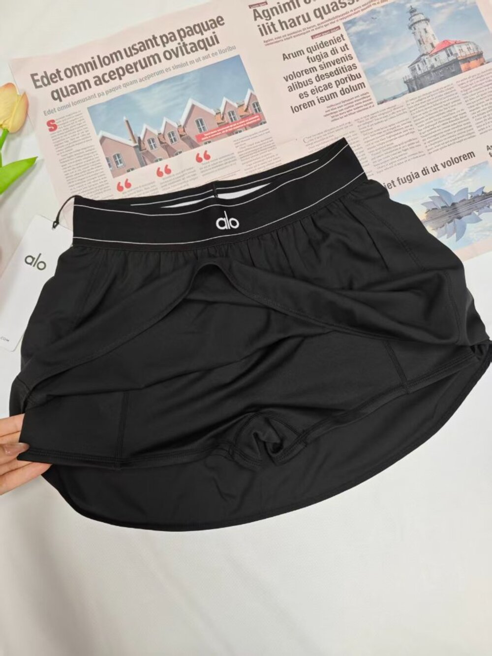 ALO Yoga Match Point Tennis Skirt Black NWT🧡😊Summer versatile short skirt - Picture 3 of 9